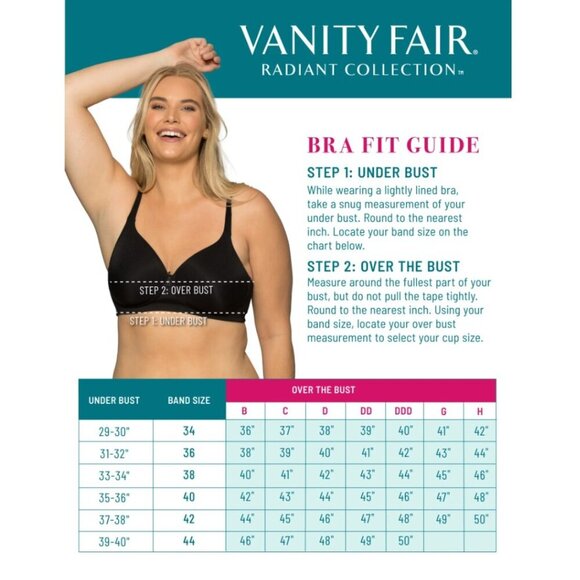 NWT Vanity Fair Radiant Collection Women's Underwire Bra - Full Coverage Support - Picture 5 of 6